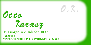 otto karasz business card